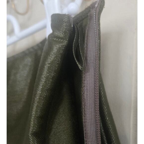 Jil Sander Fleece Wool/Nlyon Army Green Ladies Long Skirt Size 40 - Picture 4 of 8